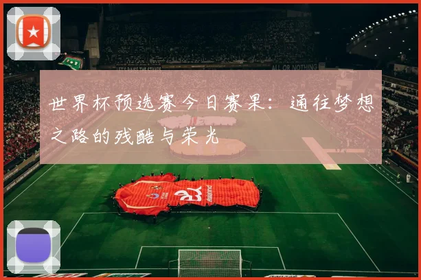 世界杯预选赛今日赛果：通往梦想之路的残酷与荣光